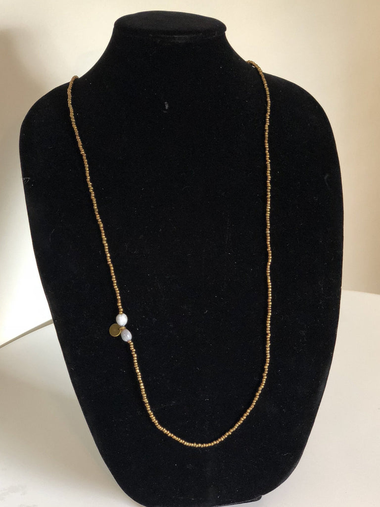 Simple Gold Bead Necklace