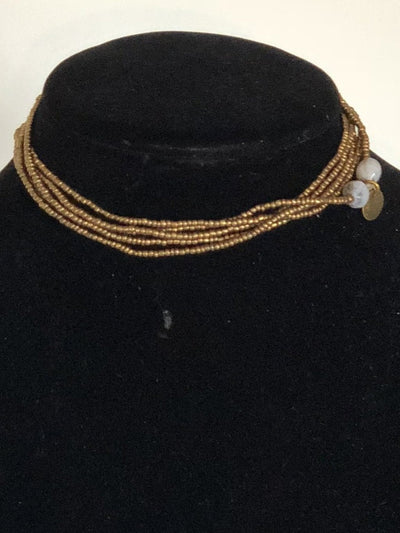 Elastic Gold Bead Wrap bracelet/necklace