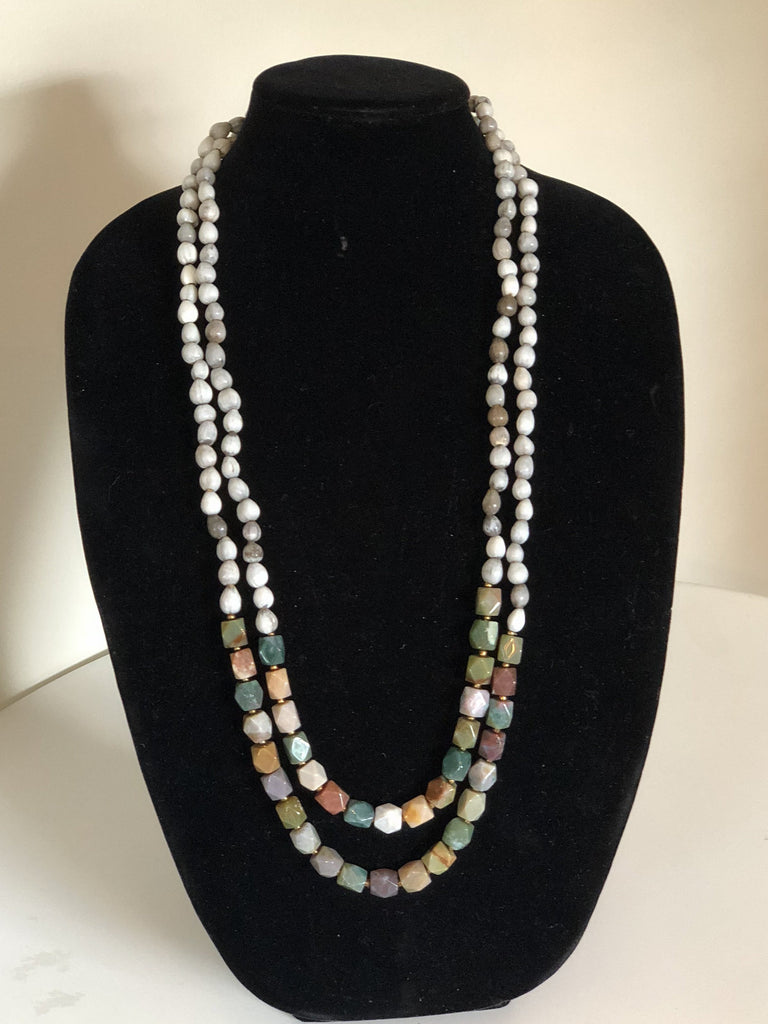 Fall Chunk Multi-Strand Seed Necklace