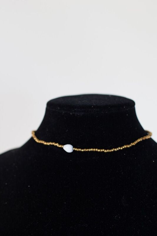 Gold Choker Bead Necklace